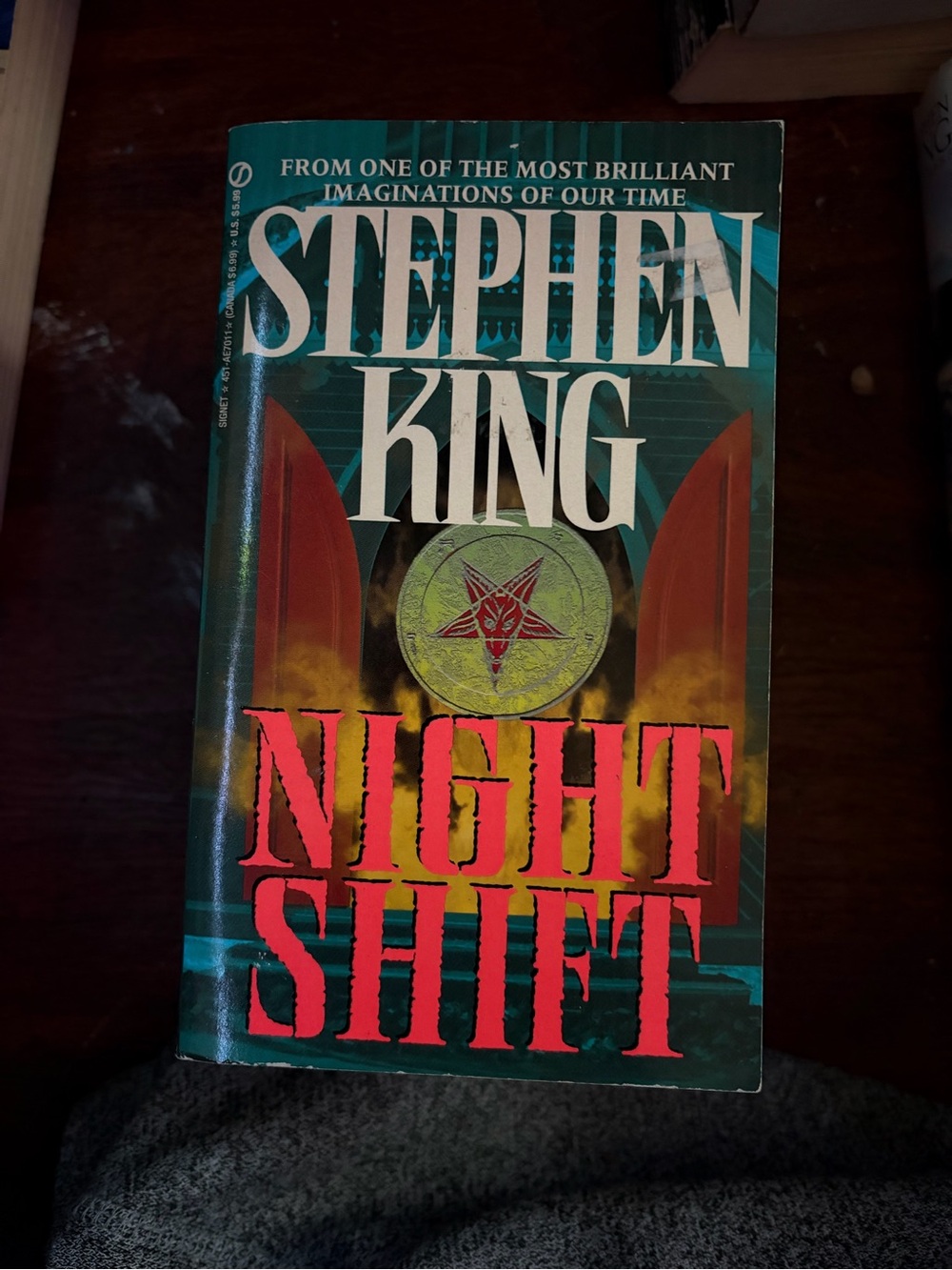 Night Shift Paperback - Teal and Red